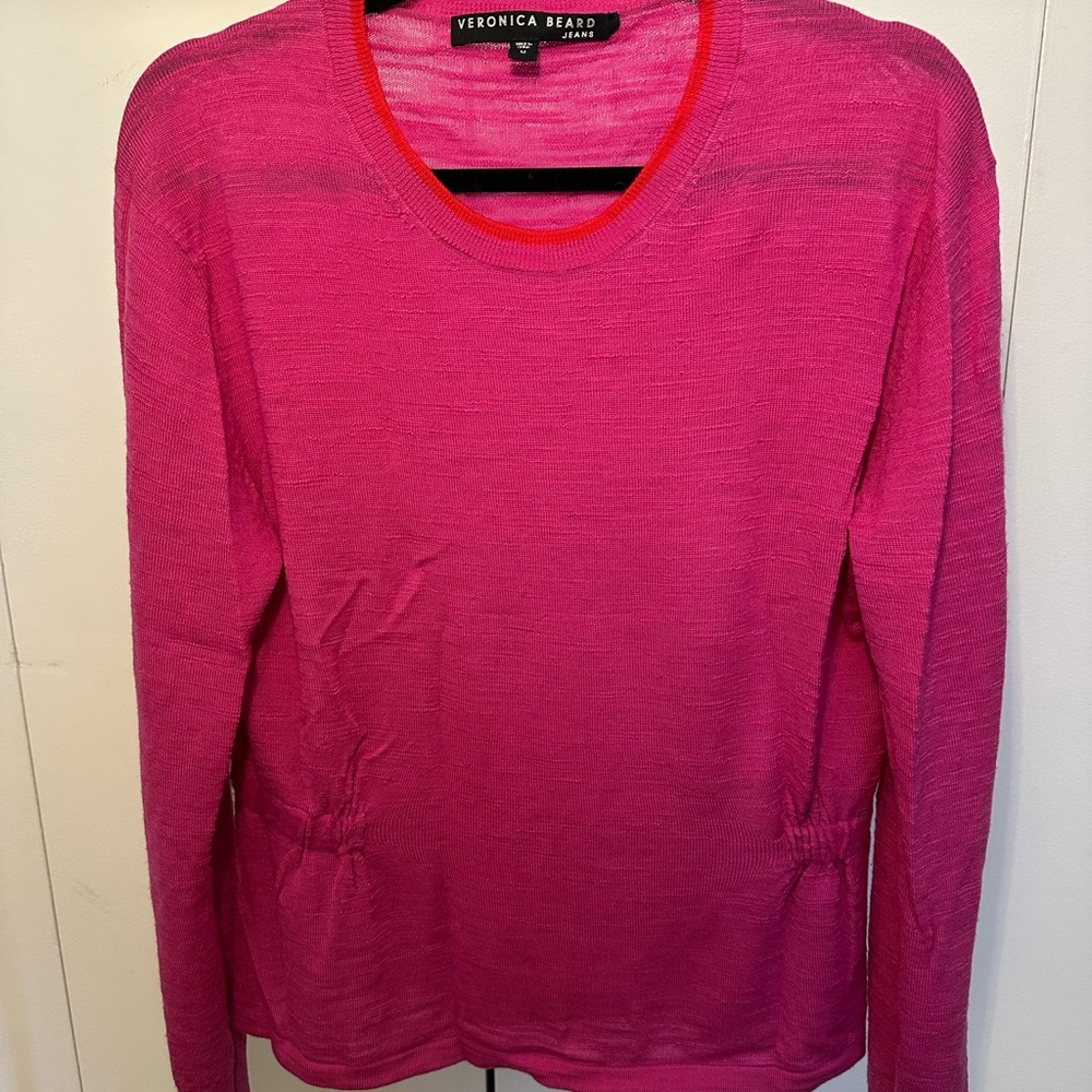 Veronica Beard Fuchsia Long Sleeve Top